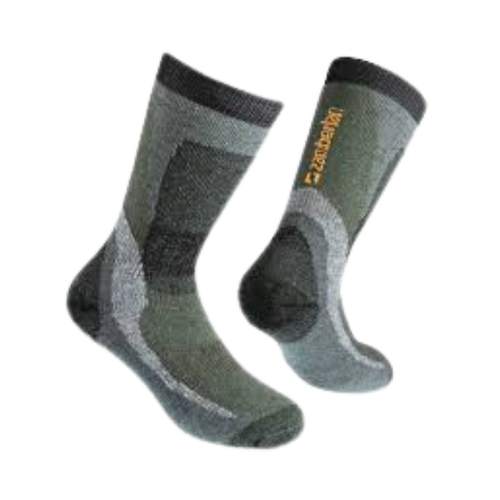 Grey and black hiking socks