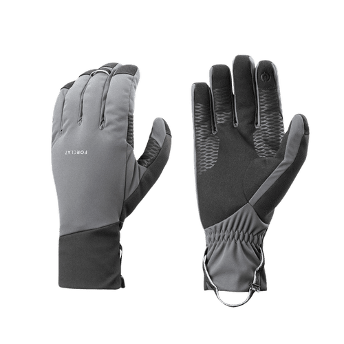Pair of grey outdoor gloves