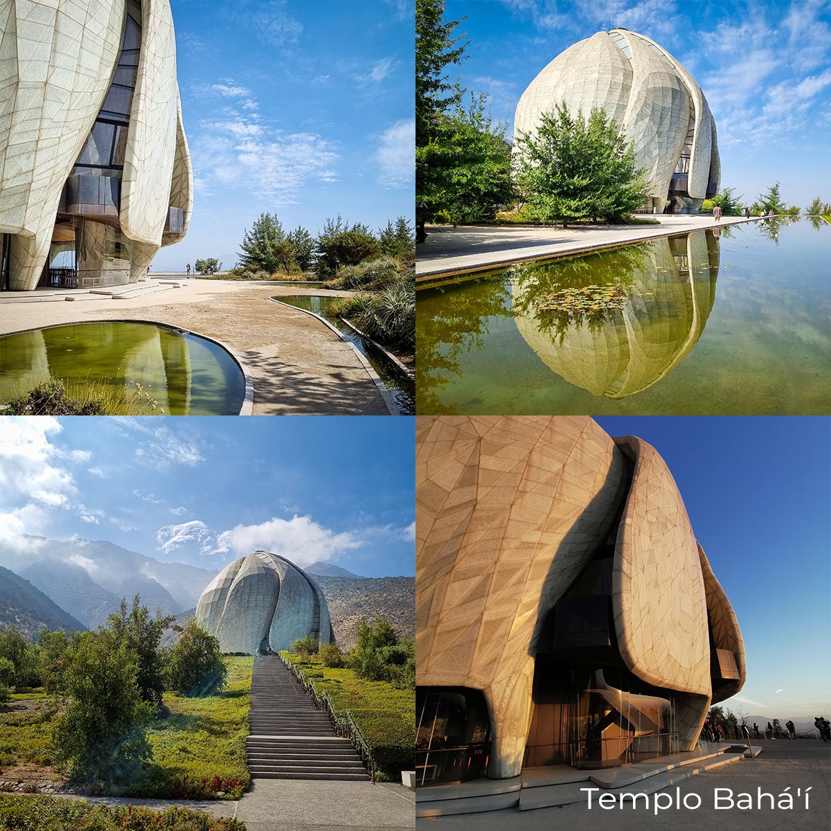 Bahai Temple of South America in the hills above Santiago, Chile