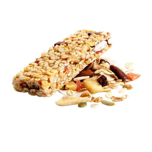 Granola bar with nuts and dried fruit