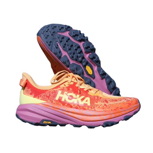 Colourful trail running shoes