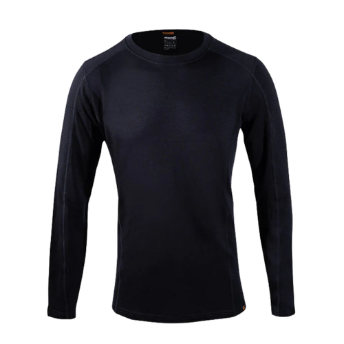 Black long sleeve base layer top