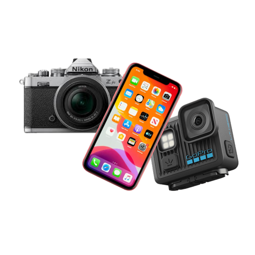 Camera, phone and action camera
