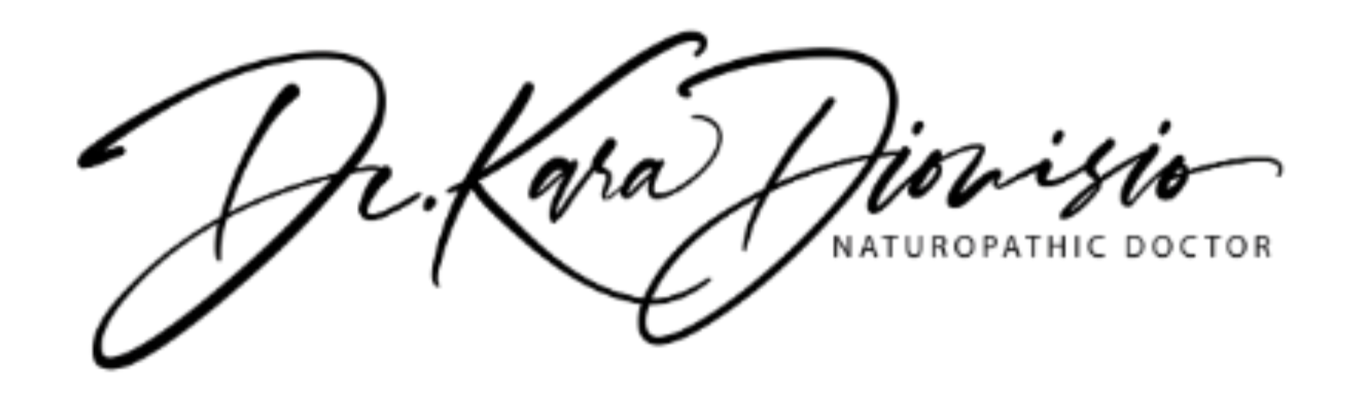 Cursive signature for and subtitle includes the words 'NATUROPATHIC DOCTOR'