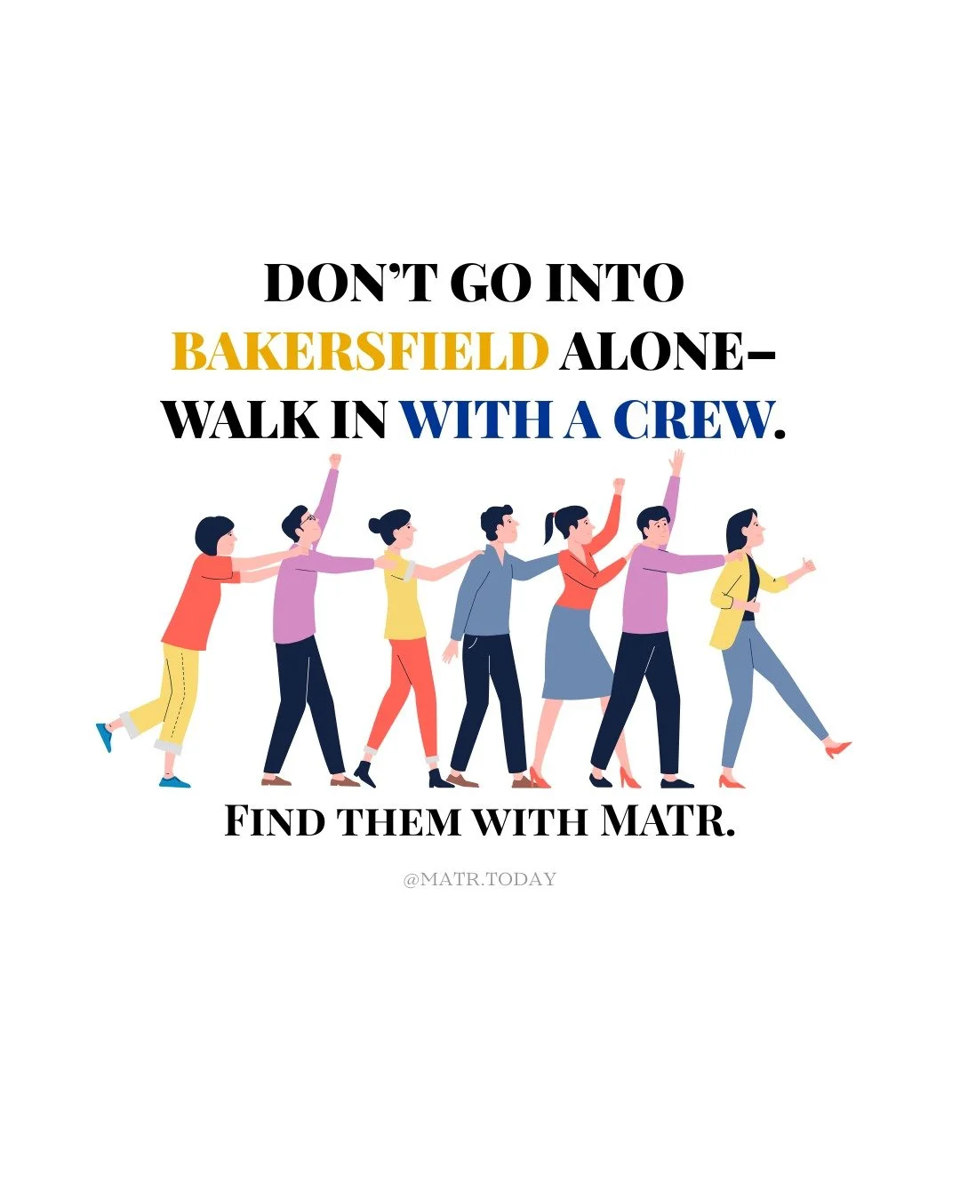 Starting at CSU Bakersfield this fall? Don't do it alone.

College is better when you have someone to lean on. MATR helps you meet real friends through meaningful conversations, not just awkward small talk.

Click the link in the bio under &quot;coll