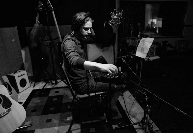 Man in recording studio