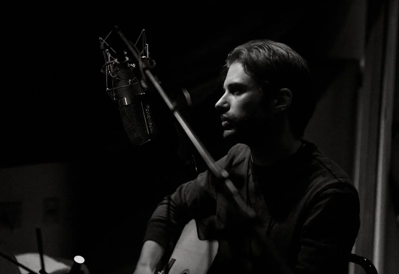 Man in recording studio