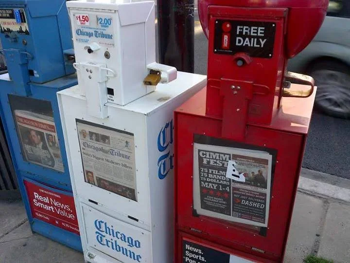 Newspaper kiosk