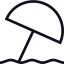 An icon depicting vacation.