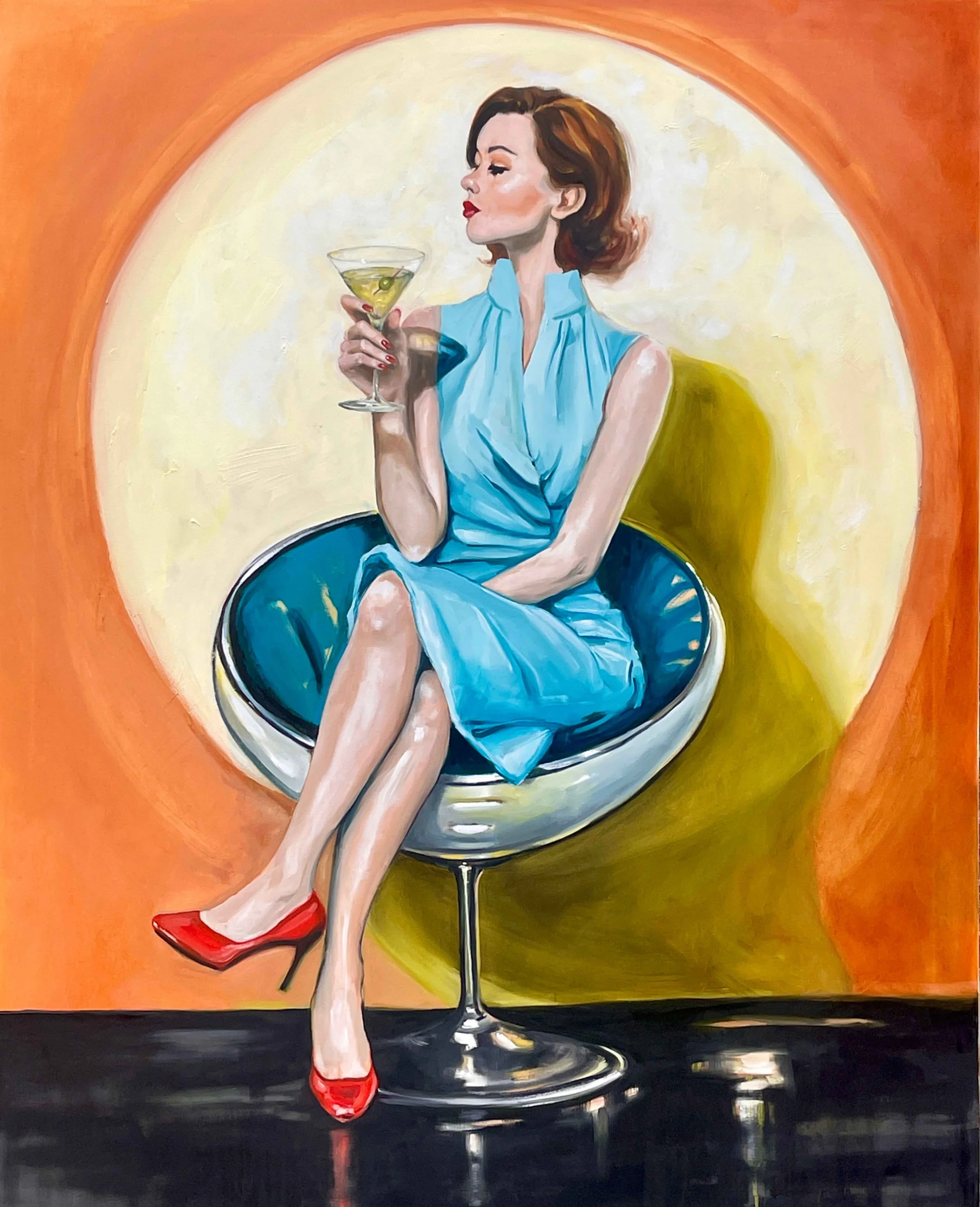 Happy Hour. Oil Painting. 48" x 60"