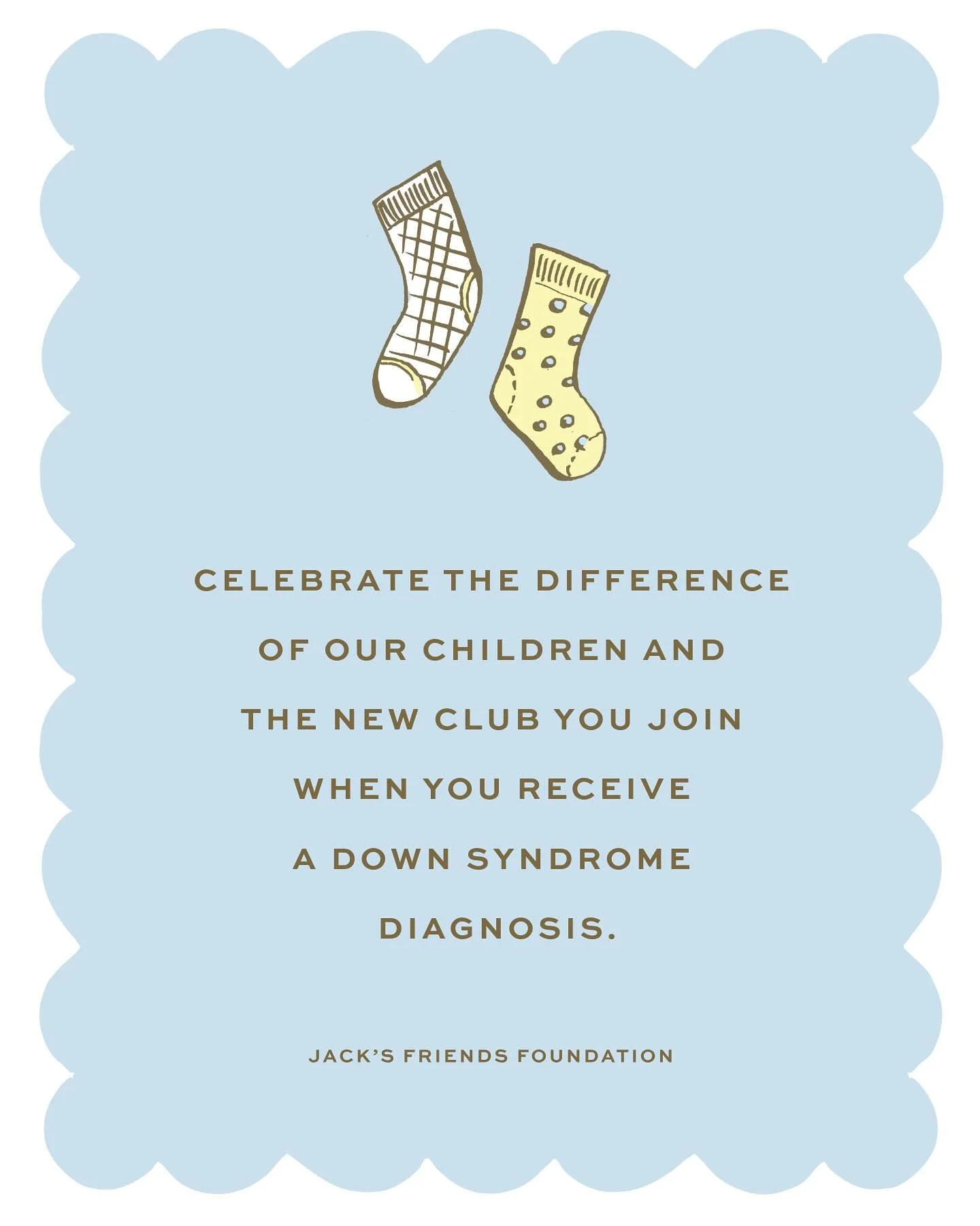 Get to know us ✨ Celebrate the difference of our children and the new club you join when you receive a Down Syndrome diagnosis. 🧦💙

Just like these beautifully mismatched socks, our children remind us that perfectly matched isn&rsquo;t nearly as wo