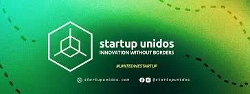 Startup Unidos logo with tagline 'Innovation Without Borders' on a green and yellow background.