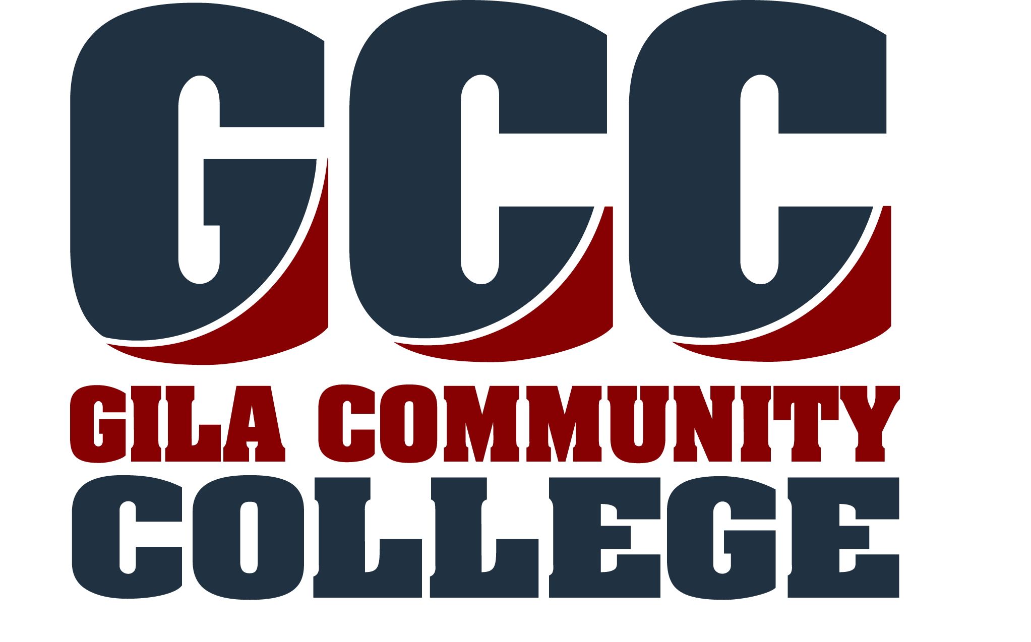 Text that reads 'GILA GOLDFIELD' in large blue letters with red shadowing and 'GILA COMMUNITY' in smaller red letters underneath.