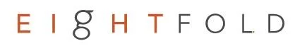 Logo displaying the word 'EIGHTFOLD' with artistic typography.