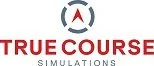 Logo for True Course Simulations with a circular arrow design and text.