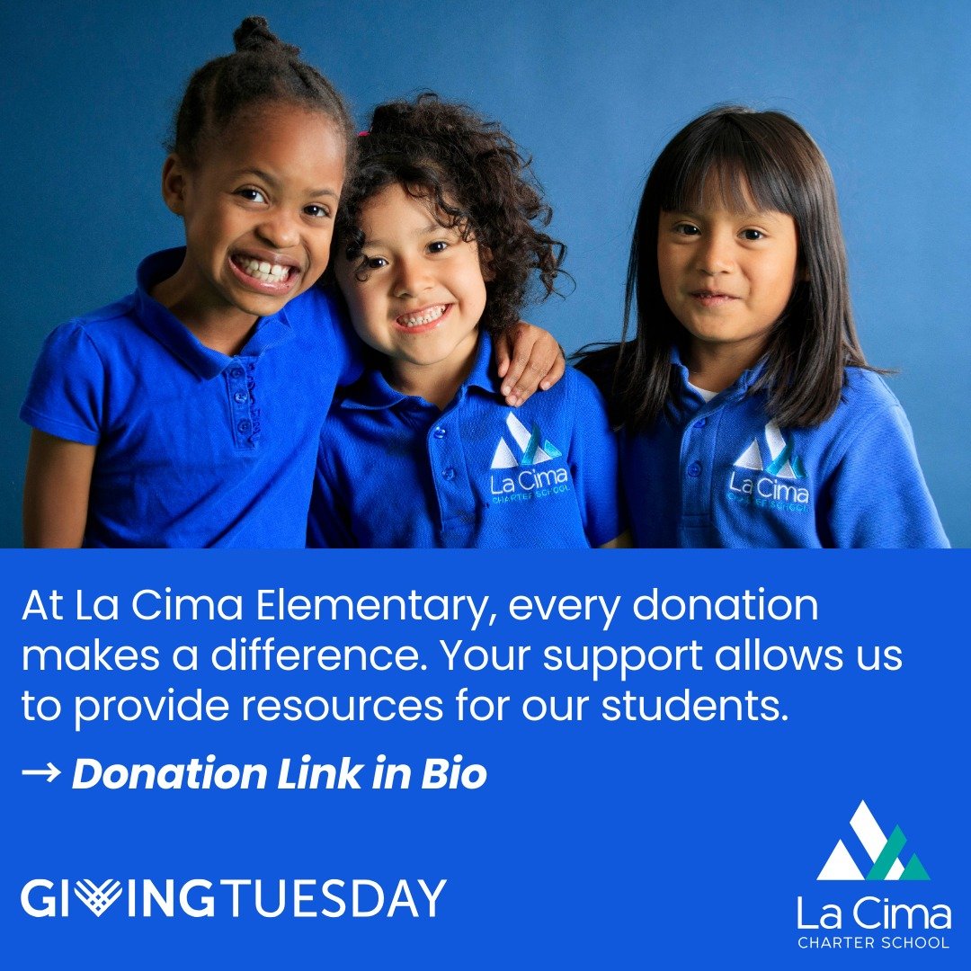This #GivingTuesday, help La Cima scholars rise! Your donation supports joyful learning, arts, and enrichment that fuel student success. Together, we&rsquo;re building a community where every child can thrive.

💙 Donate today

#LaCimaRises #RootedIn