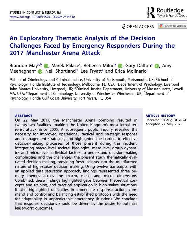 Emergency Decision-Making During the Manchester Arena Attacks