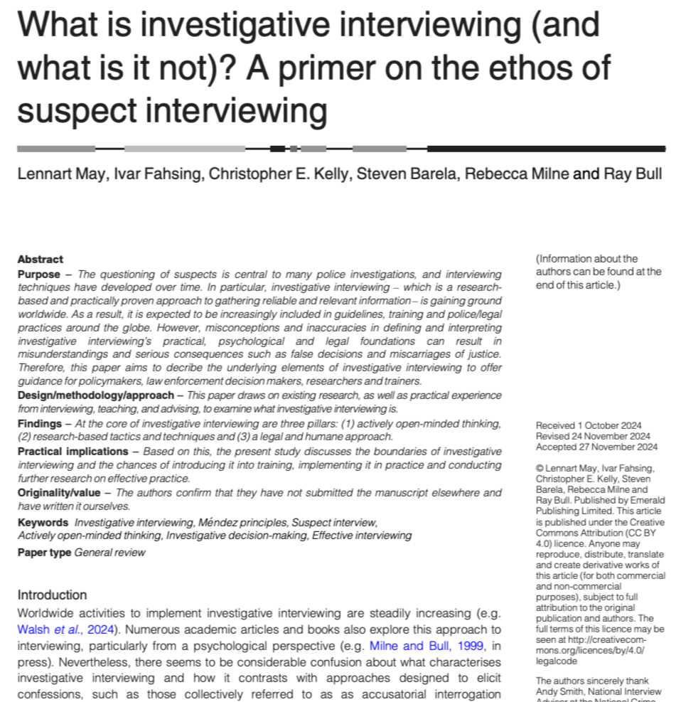 What is Investigative Interviewing (and What is it Not)?