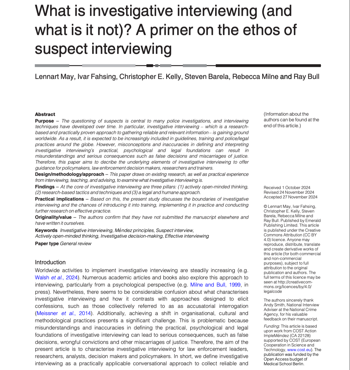 What is investigative interviewing (and what is it not)? A primer on the ethos of suspect interviewing