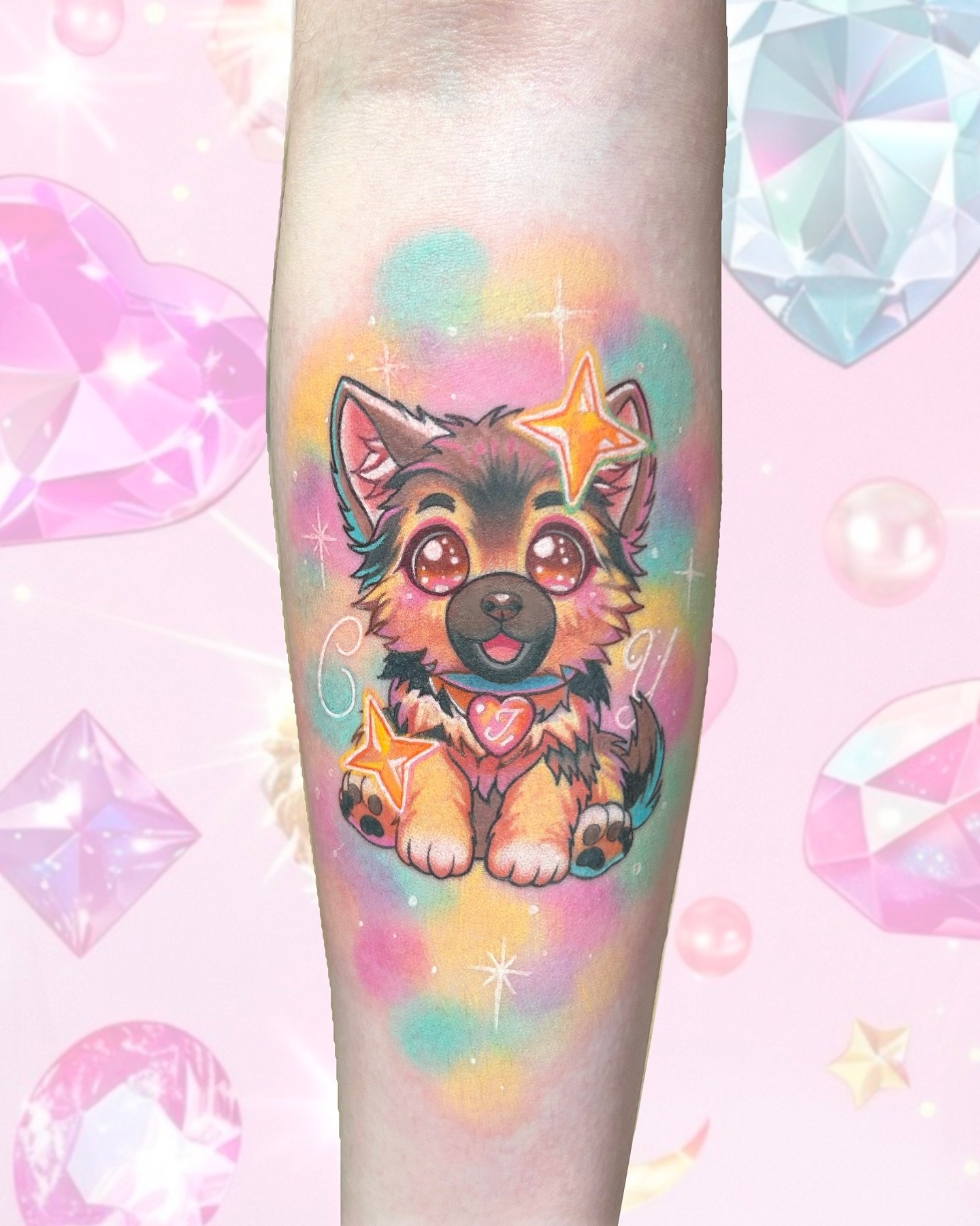 Some kawaii pastel pieces by Chibi&rsquo;s newest team member, @xyuann.tattoo 🥰💫
Yuan is now settled in at the shop and ready to take on your requests for custom pieces, or her flash! 
Contact us or @xyuann.tattoo directly for information or to boo