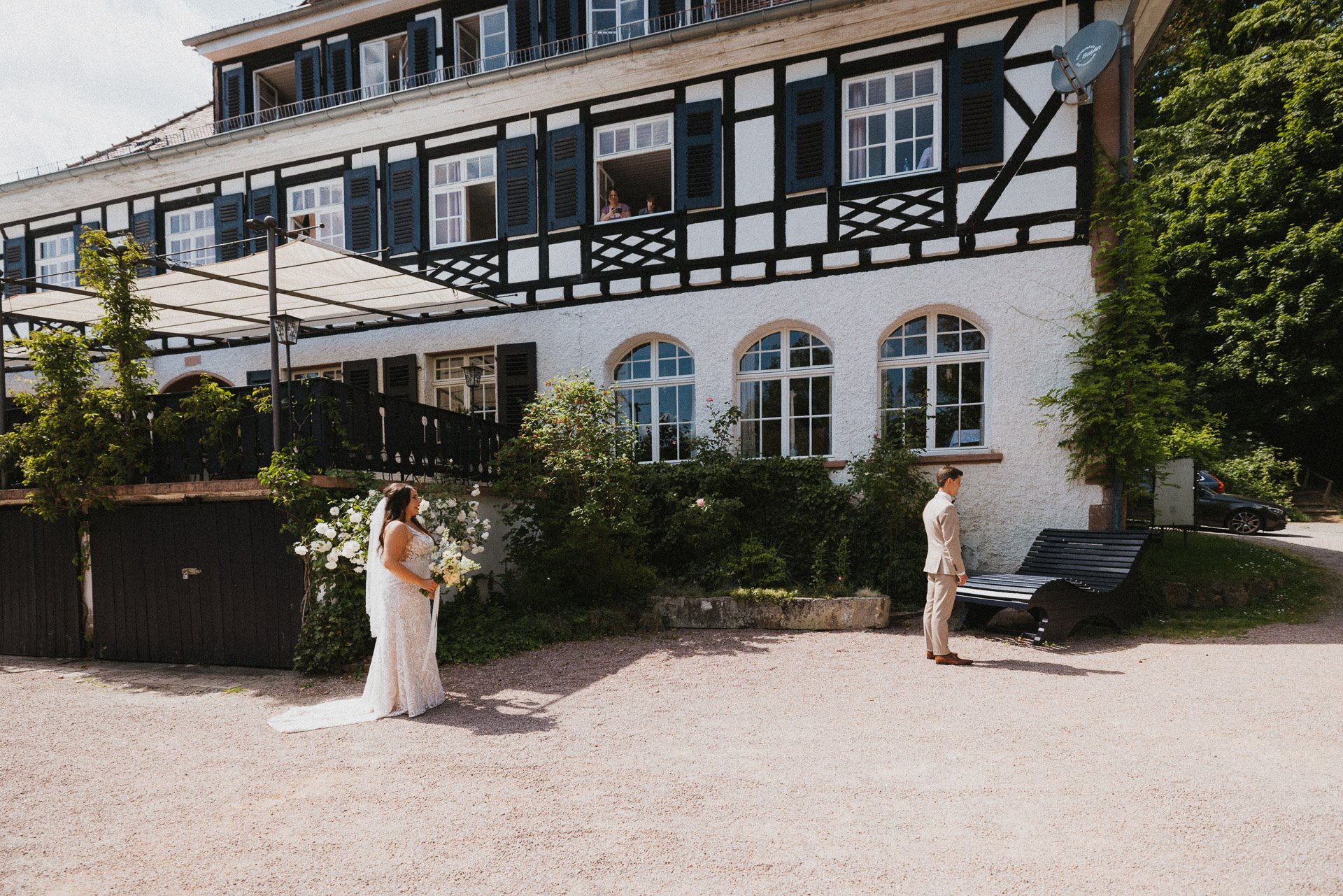 First Look Hochzeit im Hofgut Rodenstein – exklusive Hochzeitsfotografie von DIETZIMAGE.