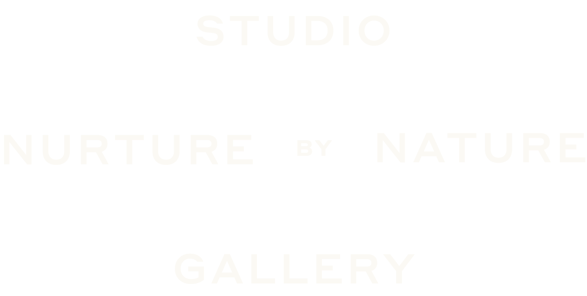 Text reading 'Studio Nurture by Nature Gallery' in white font on a black background.