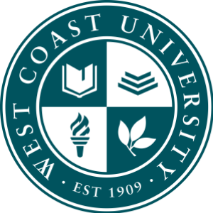A circular emblem divided into four quadrants with a book, stacked books, torch, and leaves symbol, representing knowledge, education, or learning.