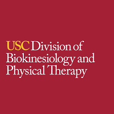 USC Division of Biokinesiology and Physical Therapy logo with red background and yellow and white text