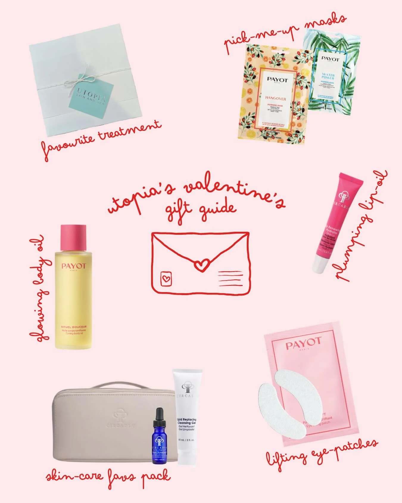 Some Valentine&rsquo;s Day inspiration to spoil your loved ones&hellip; come see us in salon or pop onto our online store for thoughtful gifts everyone will appreciate🩷

For online gift vouchers and our online shop visit the link in our bio. 

#utop