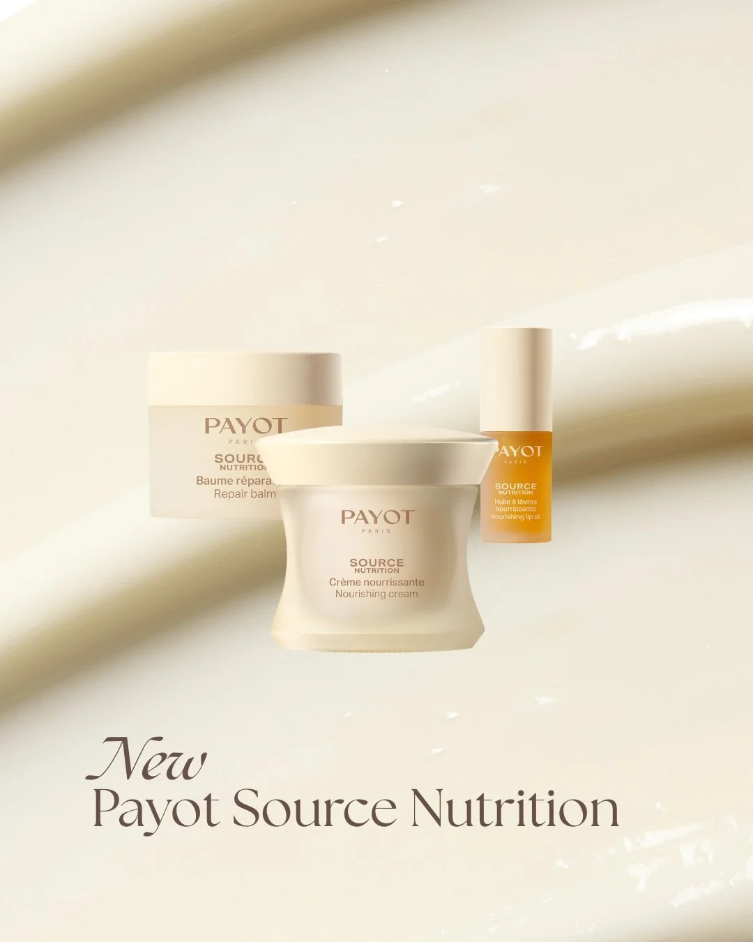 🍯We have something new to share from Payot... the deeply nourishing, repairing and luxurious Source Nutrition range!

Three brand new products to leave your skin nourished, repaired and radiant, just in time for the upcoming cooler months. 

See us 