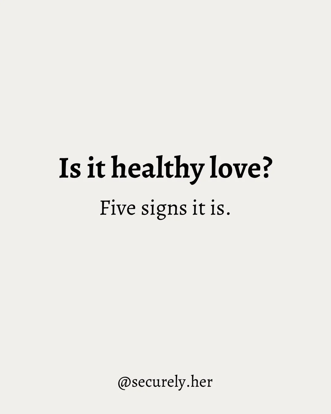 For a lot of us, healthy love wasn&rsquo;t modeled. 
The more we learn what healthy love is, the more we can put it into practice and expect it in our relationships. 

🤍🤍

Follow @securely.her to heal relationship wounds, end generational trauma an