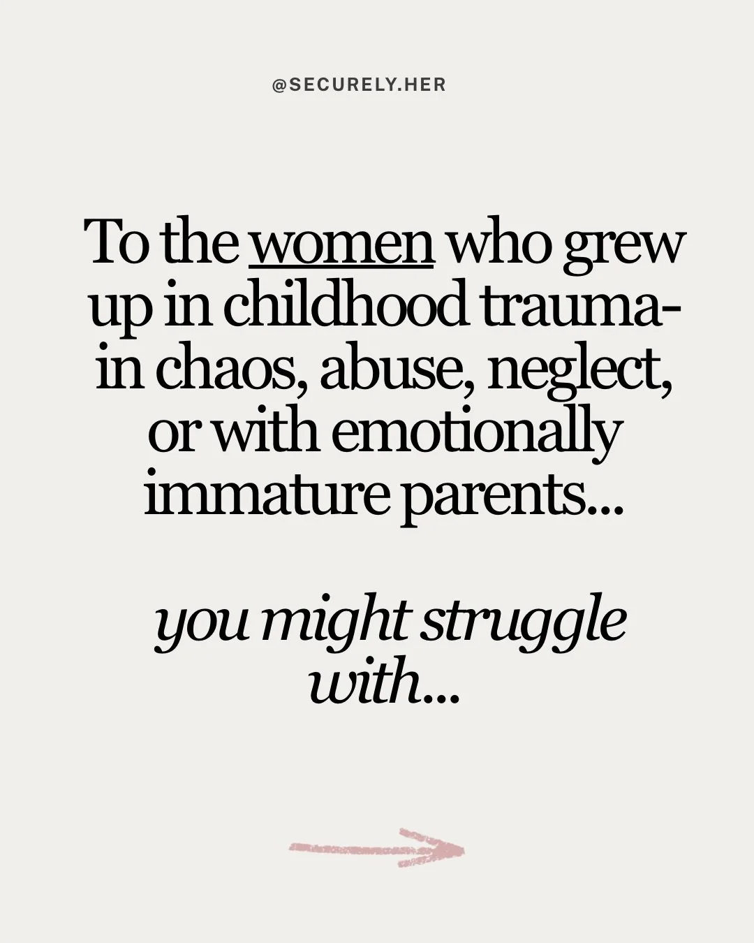 Our past doesn&rsquo;t get to define our future. We can learn to do things different.

What&rsquo;s one thing you&rsquo;re learning to do different? 

For me, learning how to respond to triggers and speak up. 🫶🙏

Now, what about you? Or what would 