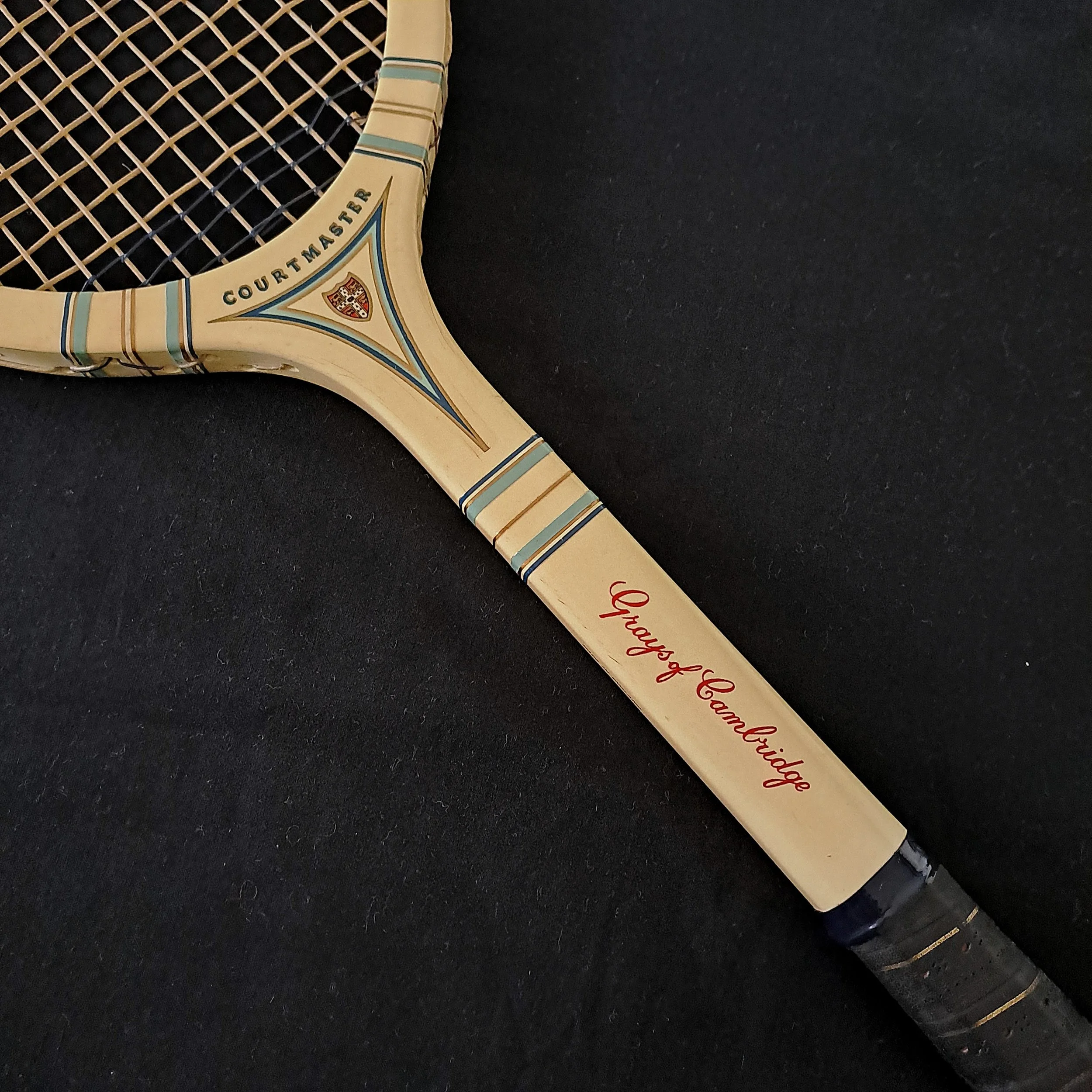Heritage Grays racket against a black background.