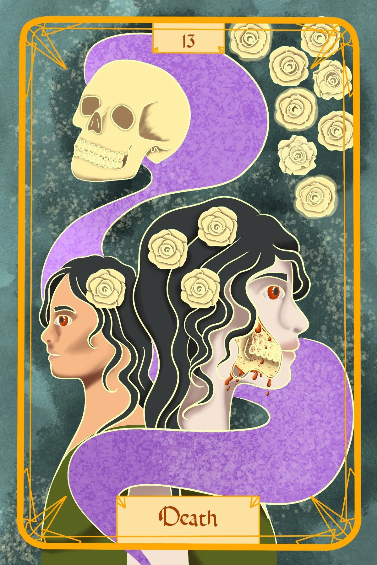 The prompt I gave myself for this card was how your body changes after your disability or chronic illness happens. 