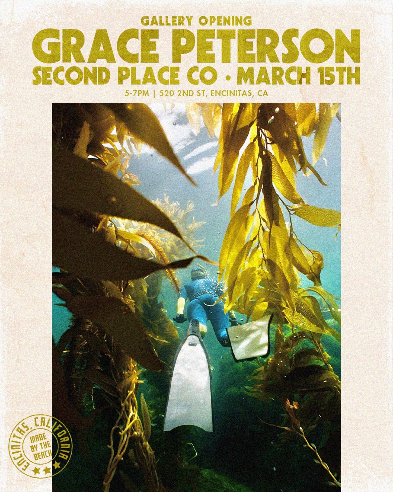 This Saturday&hellip;

Opening reception at @secondplaceco 5-7pm

I hope to see you on Saturday! I&rsquo;m so stoked to share some of my underwater moments with you🌿