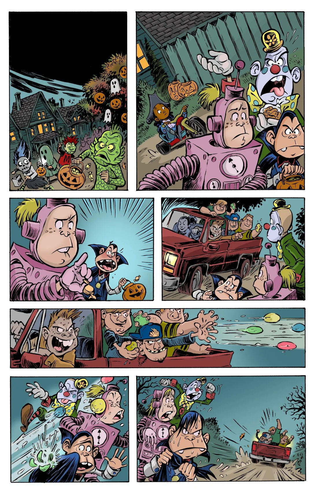 Eric Powell Spook House The headless spaceman of drowsy acres color pg 2