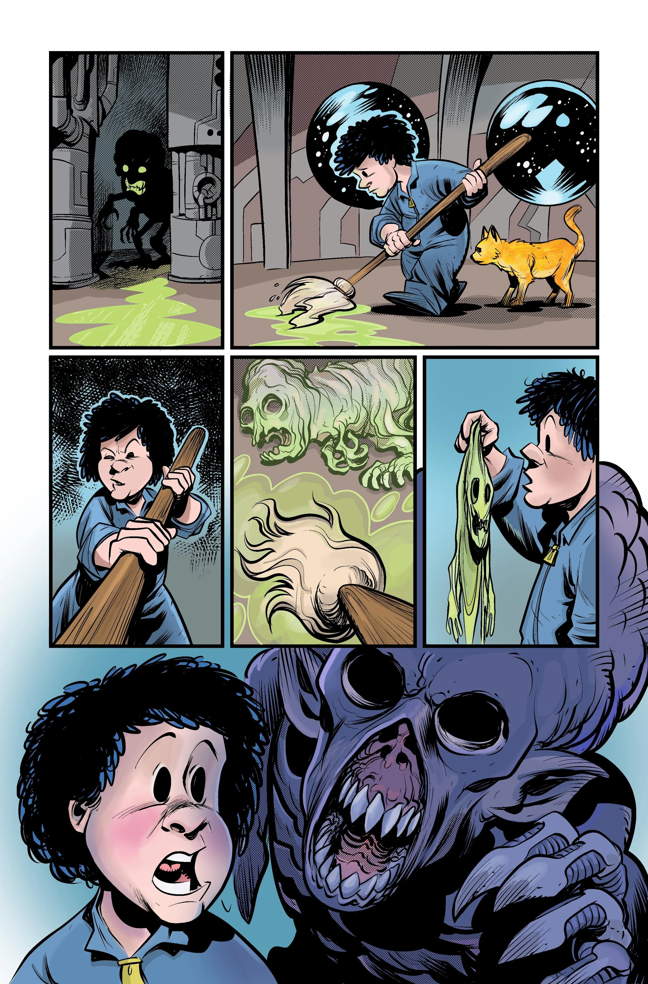 Eric Powell Spook House I was born a space plumbers daughter color pg 4