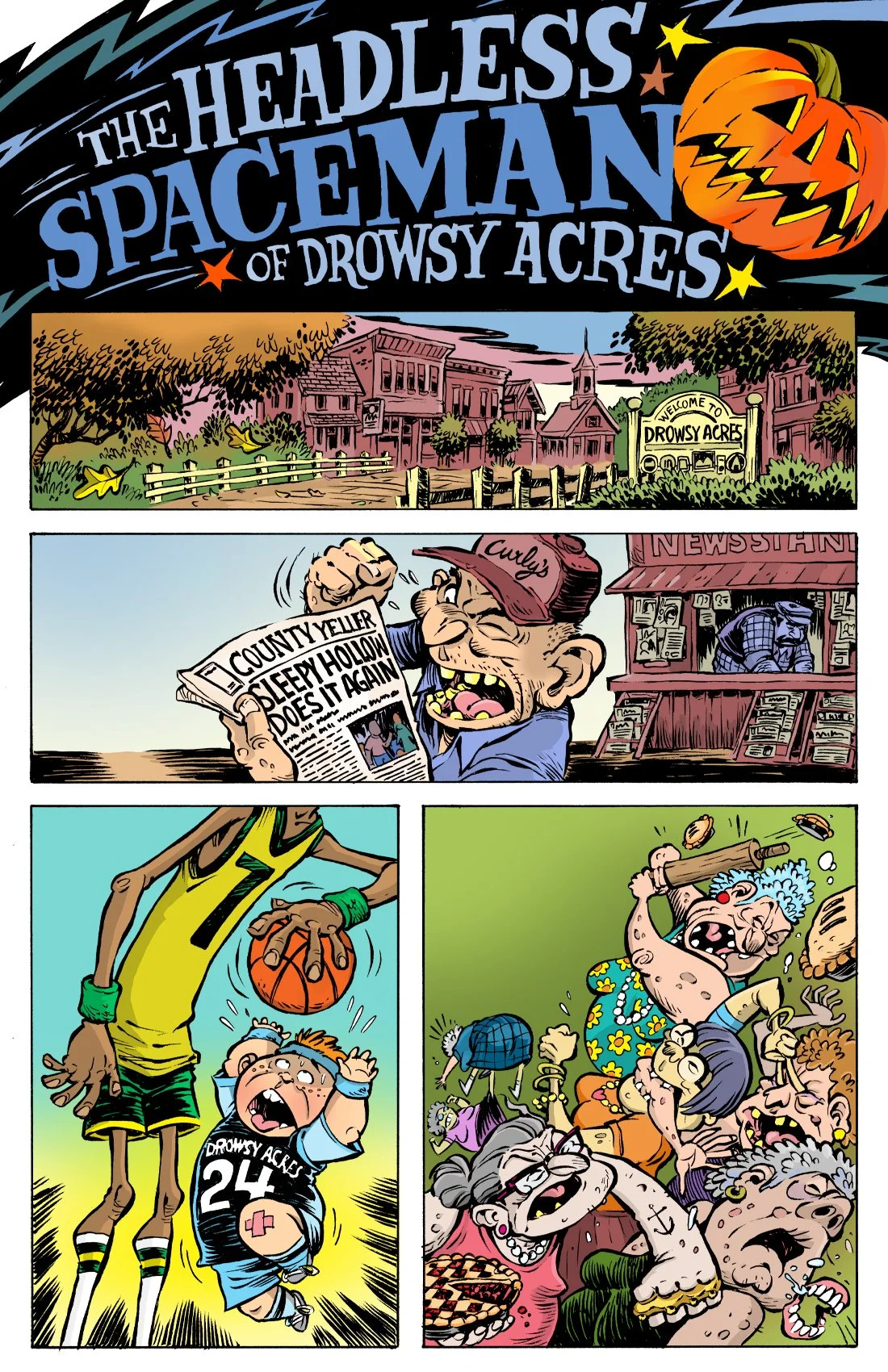 Eric Powell Spook House The headless spaceman of drowsy acres color pg 1