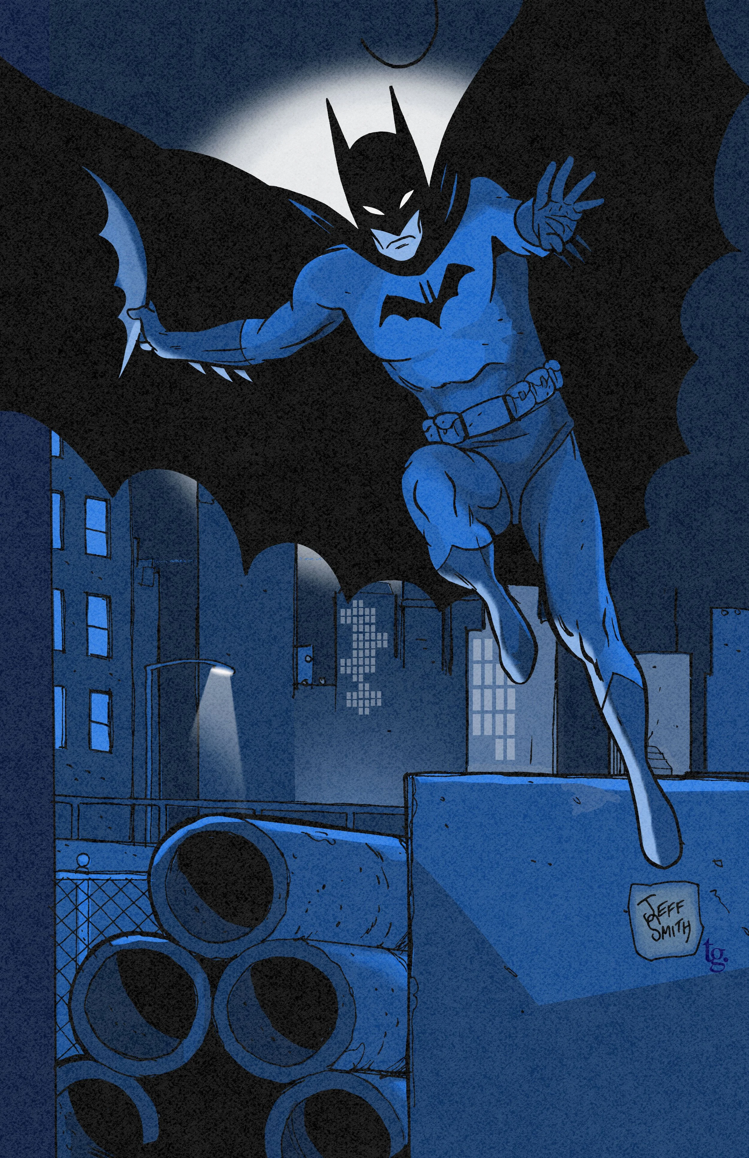 Unused and Unpublished Batman cover  mock up idea 2