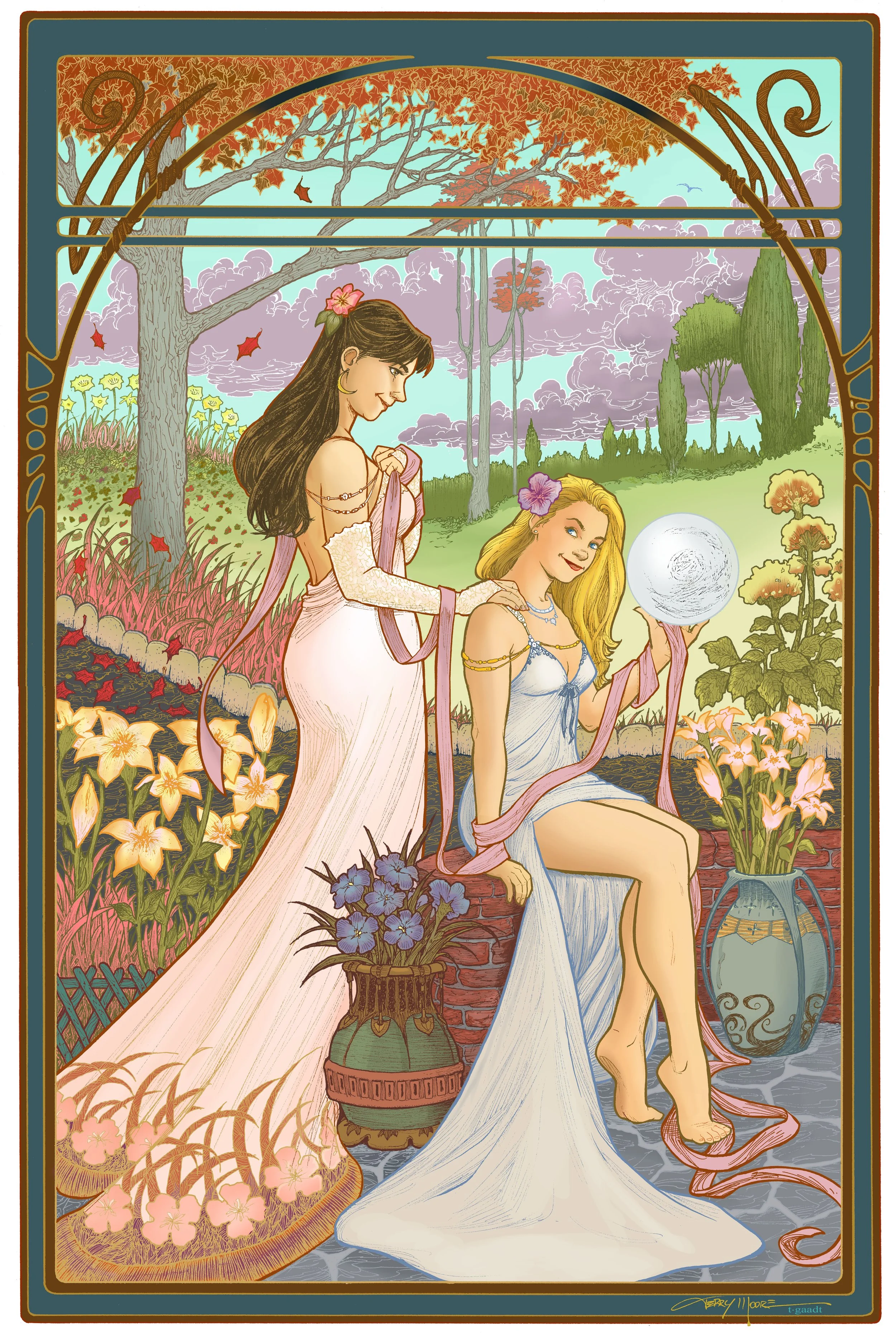 Strangers in Paradise Katchoo and Francine Art Nouveau colors