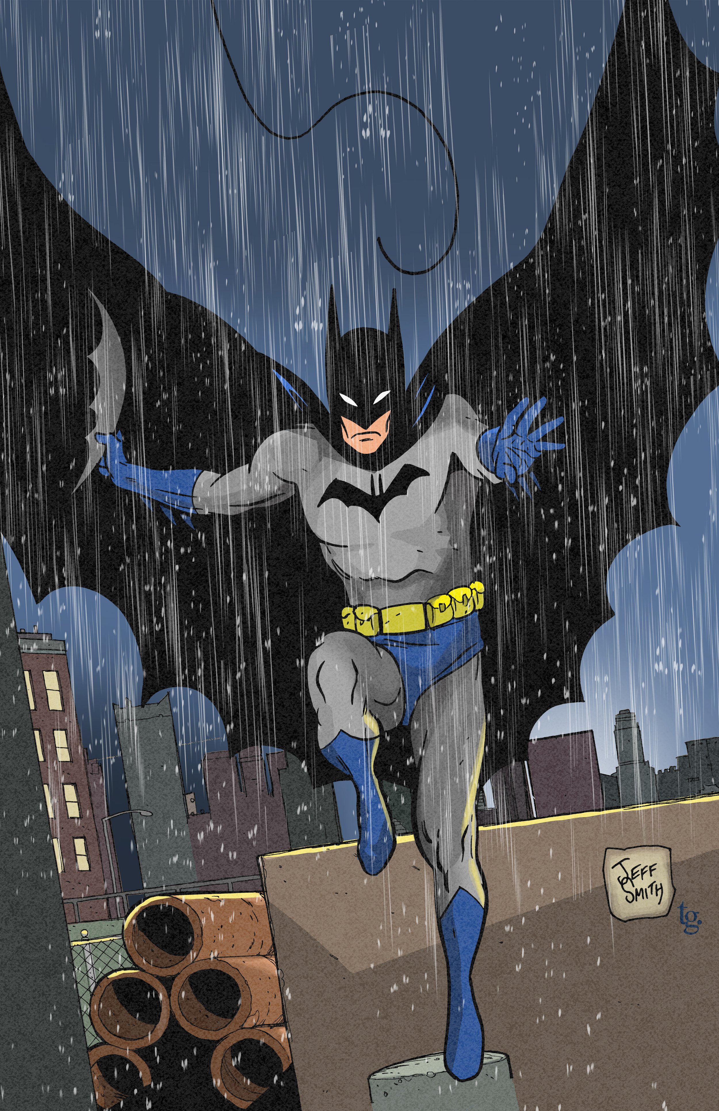 Unused and Unpublished Batman cover  mock up idea
