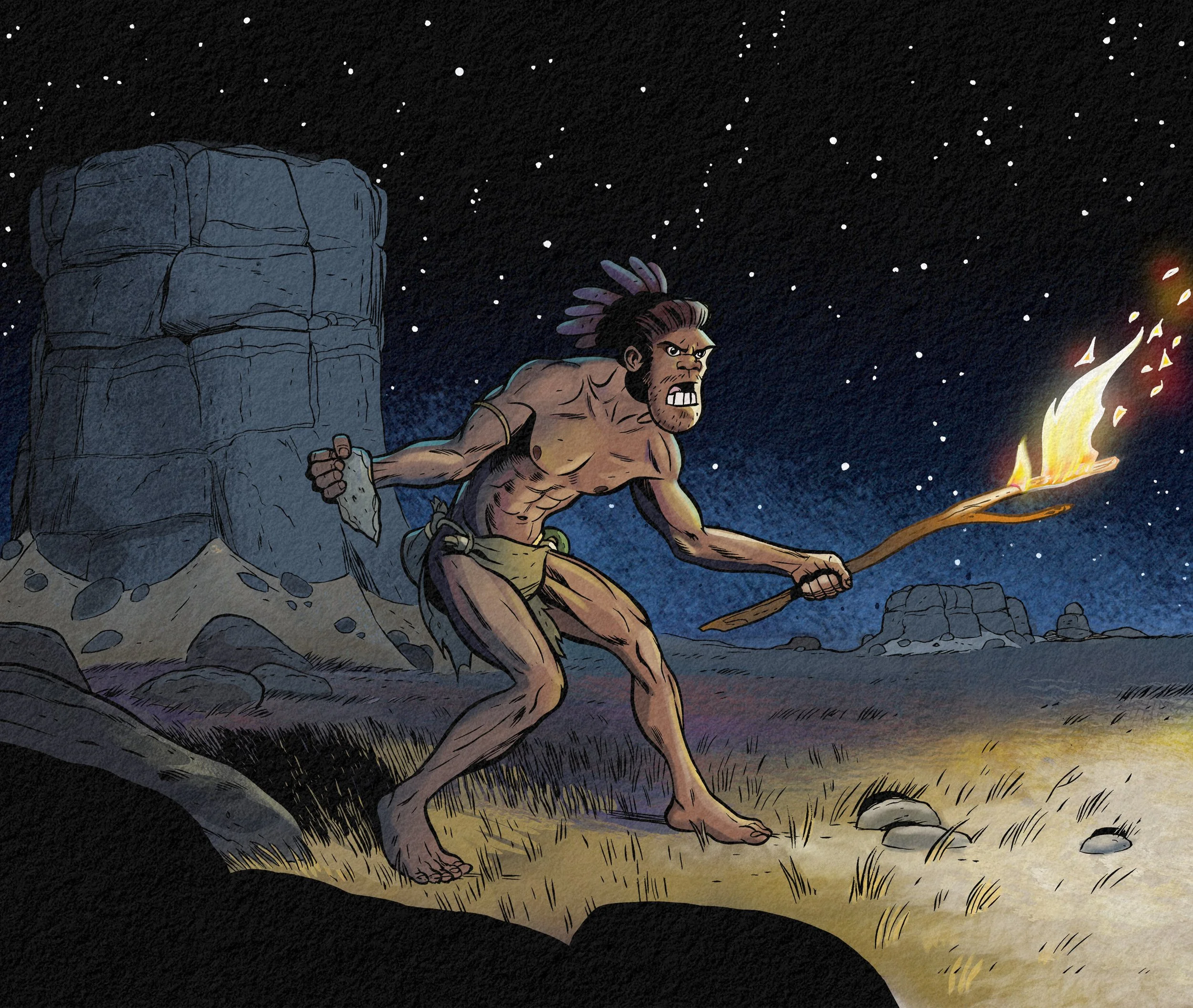 Tuki Book One Fight for Fire Alternate Cover Kickstarter