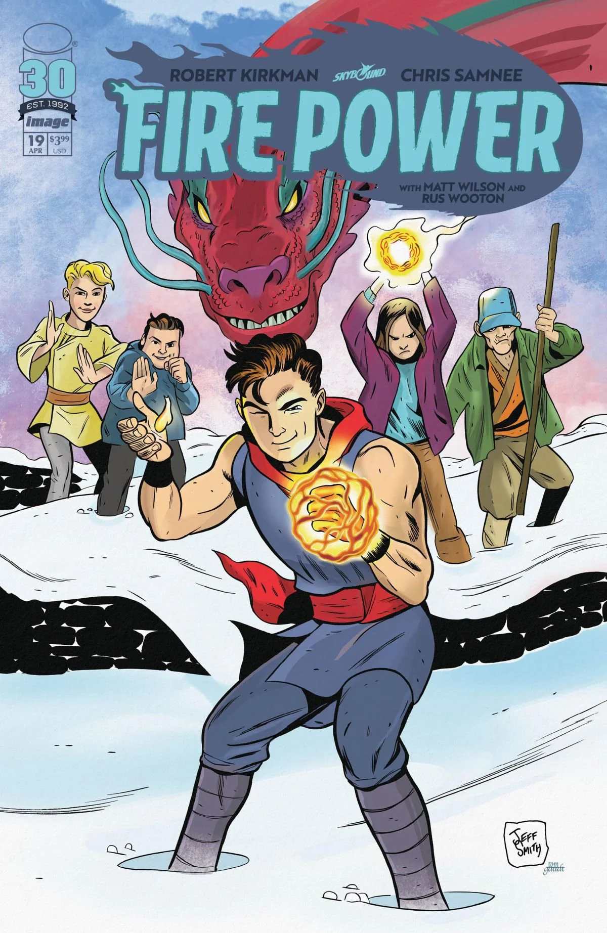 Firepower Issue 19 comic cover with trade dress