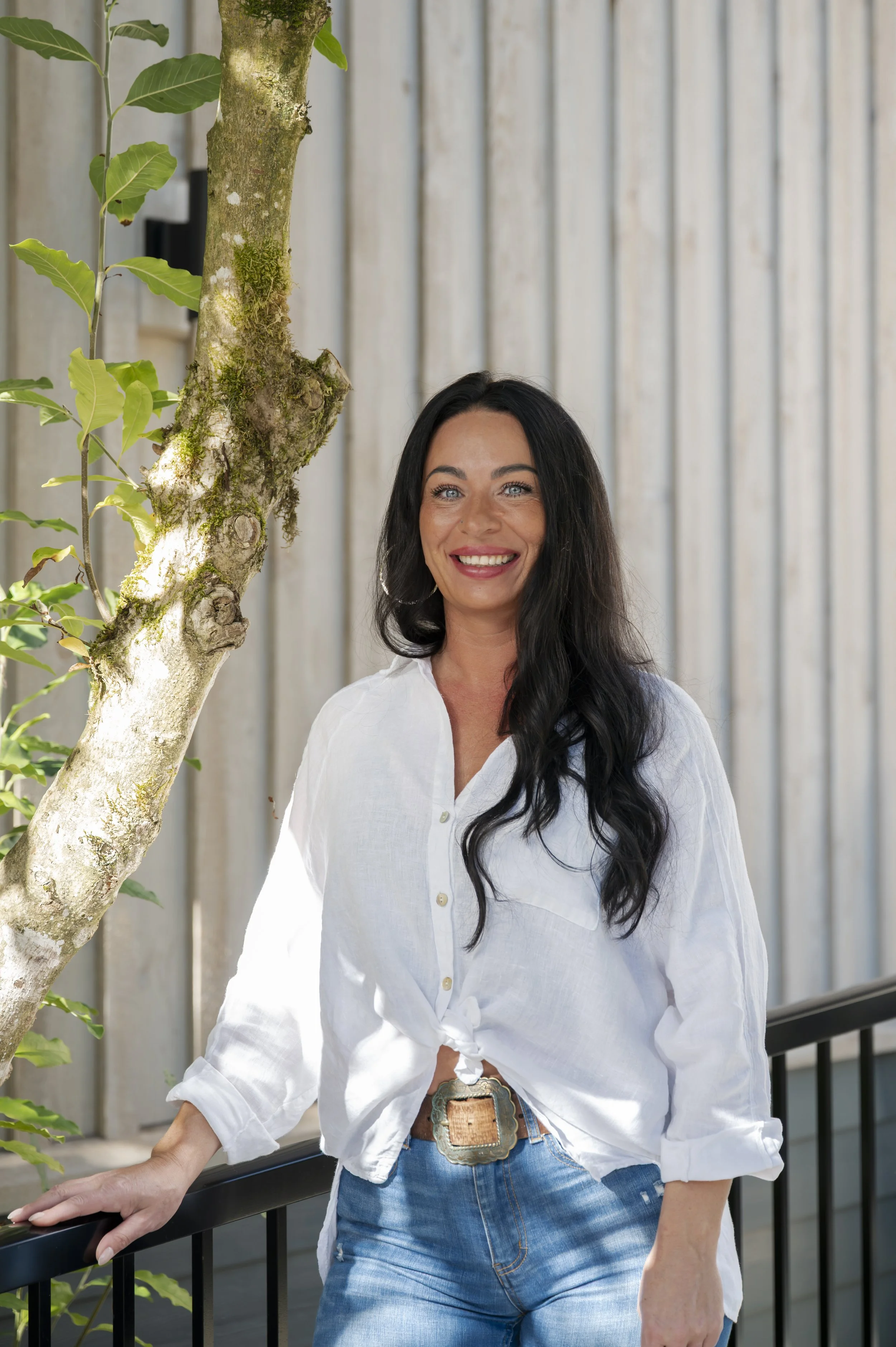 Studio owner outside