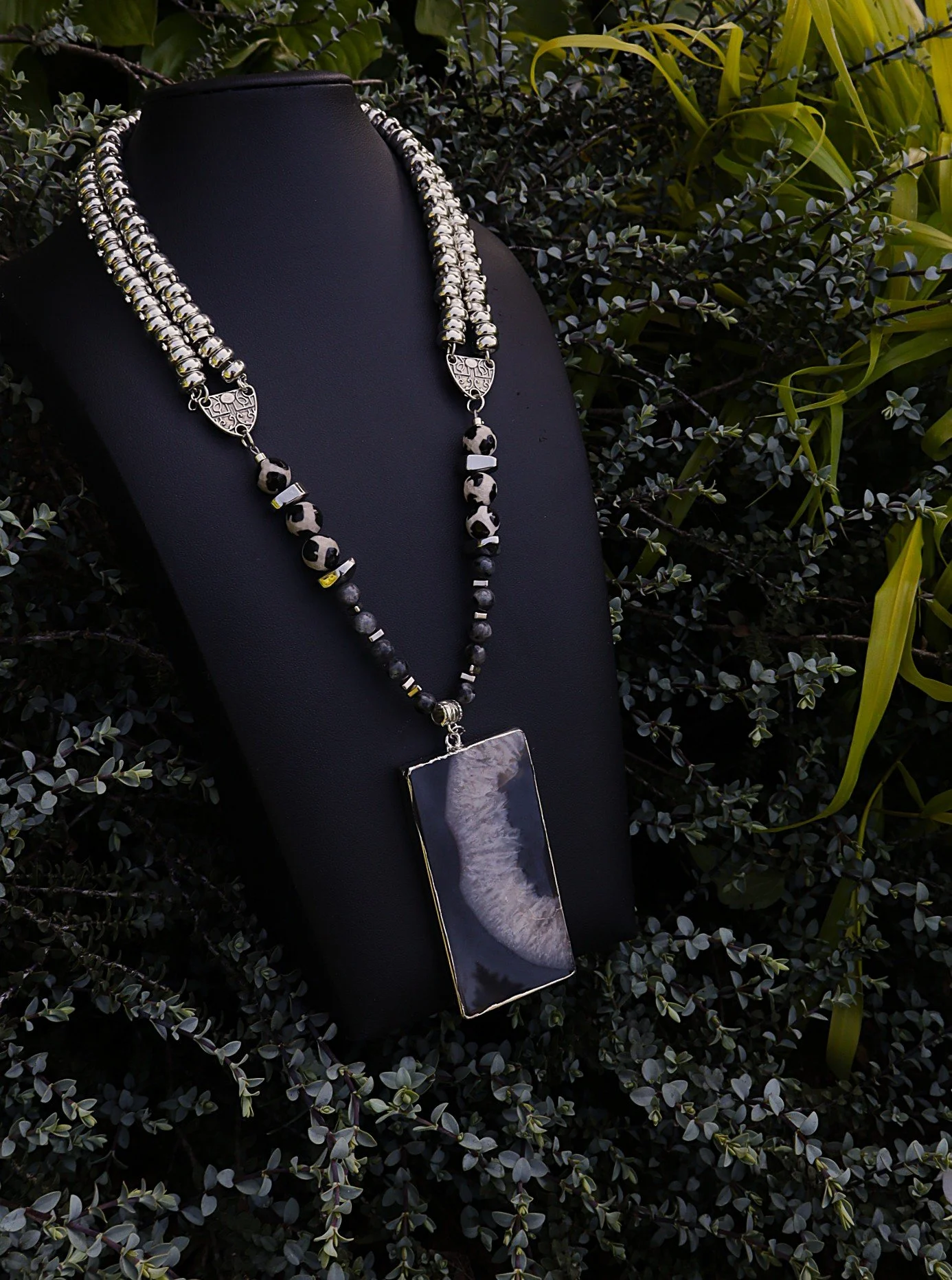 Handmade Natural Stone Pendant Necklace