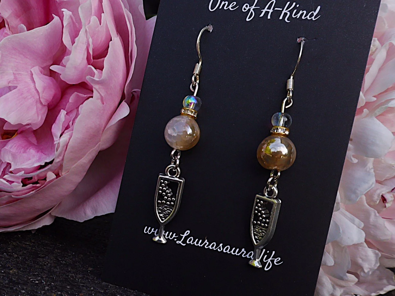 Champagne Elegance Dangle Earrings