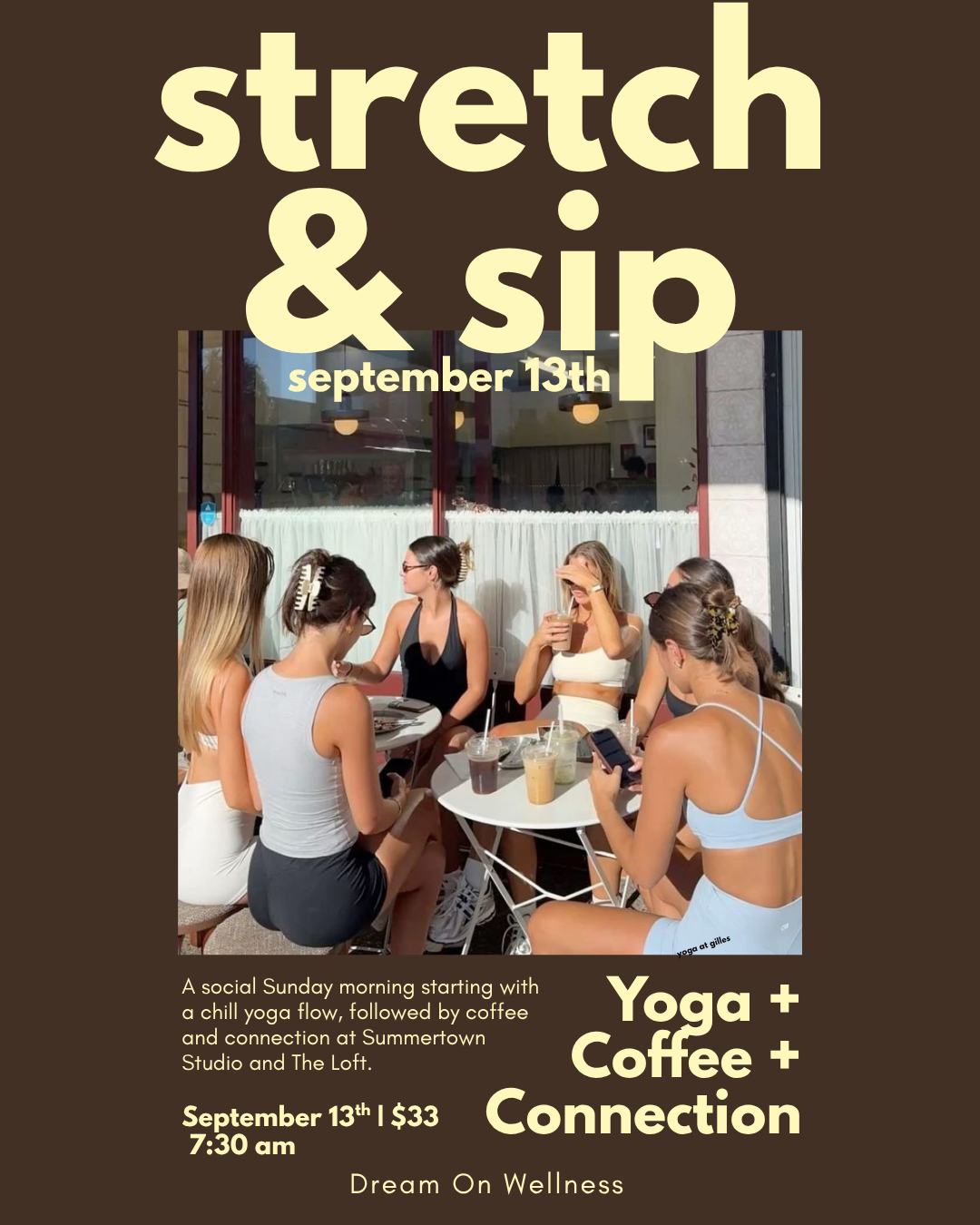 stretch & sip | 13th september