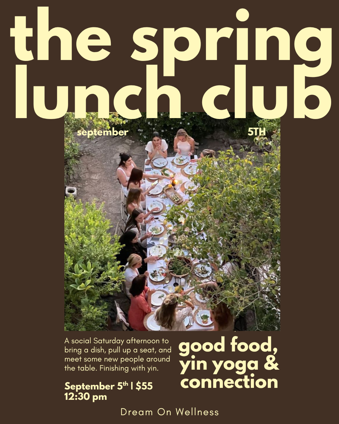 the spring lunch club | 5th september