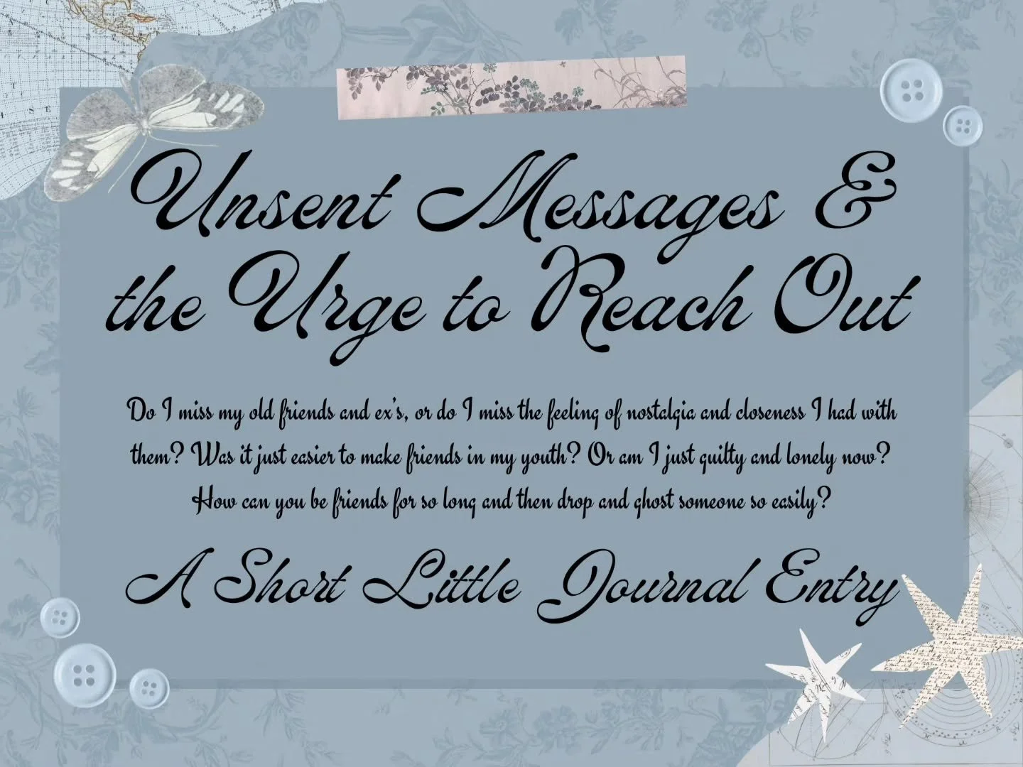 : This year I want to make a habit of journaling more and writing more. I'll try to post some entries on my website, the ones that I would like to hear more thoughts on, but mostly I'm trying to take a little time each day to write out my thoughts. T