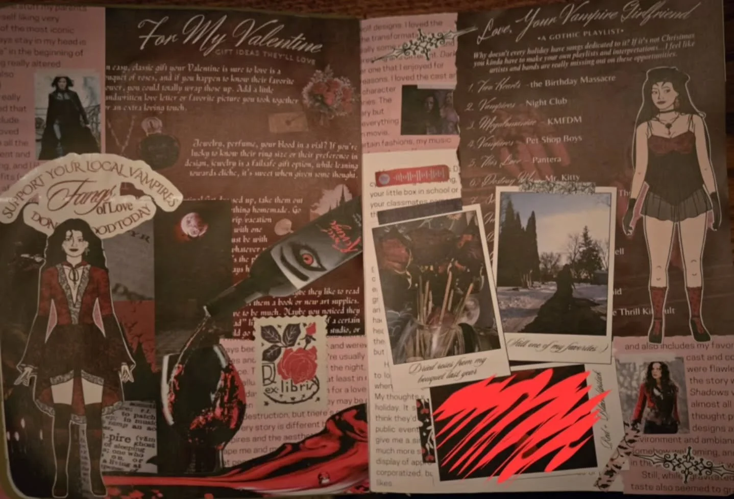 : I haven't really been active much and have been taking some time off social media to just exist on my own, but I just wanted to share a couple of little scrapbook pages I made with the pages of my MiniMagazines! I think they turned out so cute ♡
.
